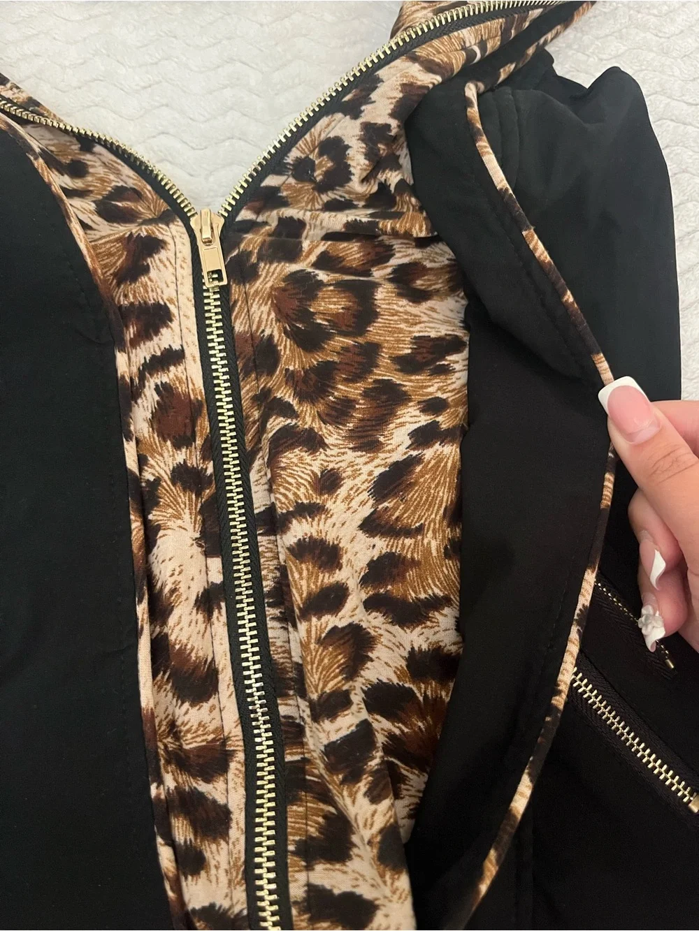 Thrifted Cheetah Going Out Top with Gold Detailing - Picture 3 of 4